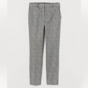 H&M Gray and Black Houndstooth Plaid Trouser Slacks Pants Slim Leg 4 women’s